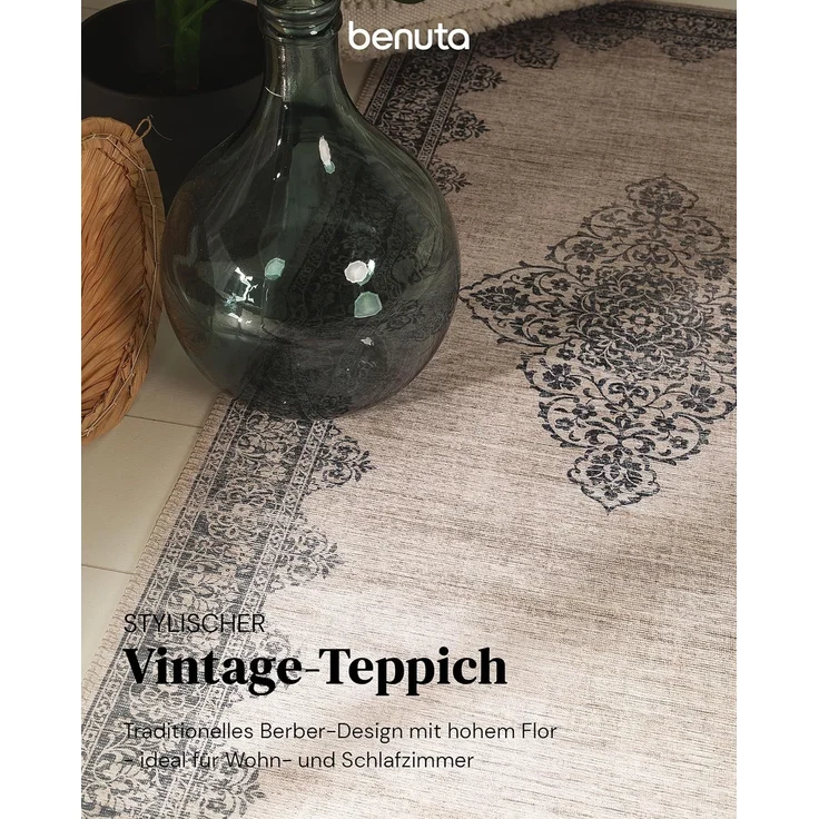 benuta Läufer Laury, rechteckig, Höhe: 5 mm, Kunstfaser, Berber, Ethno-Style, Wohnzimmer – Bild 2