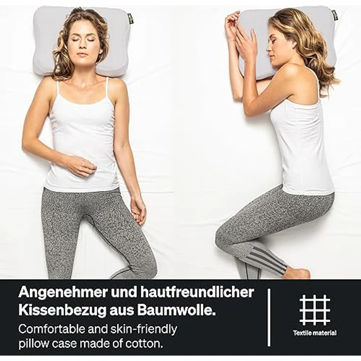 BLACKROLL® Pillow CASE Jersey, Kissenbezug 30x50 cm für Recovery Pillow, weicher Kopfkissenbezug aus hochwertiger Baumwolle, formstabile Kissenhülle ohne Faltenbildung, Anthrazit – Bild 5