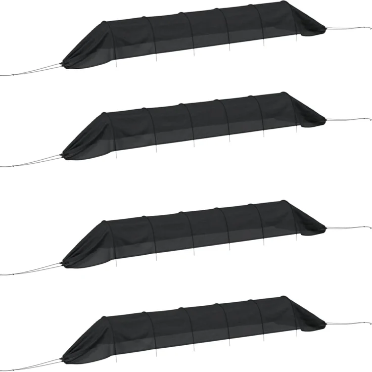 vidaXL Netztunnel 4 Stk. Schwarz Stahl und Polyethylen 3281504 – Bild 2