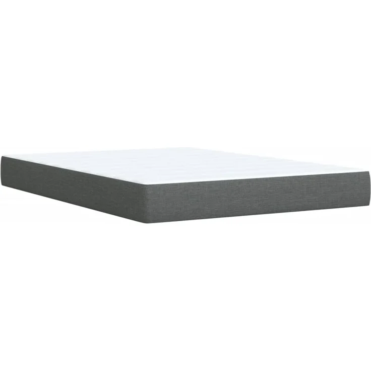 vidaXL Boxspringbett mit Matratze Dunkelgrau 140x200 cm Stoff 3285919 – Bild 6