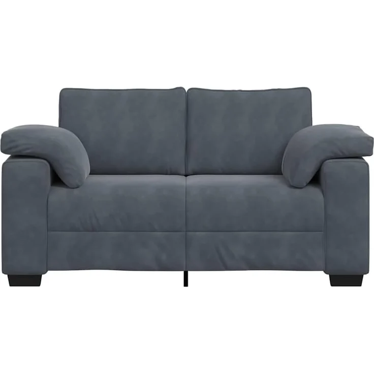 vidaXL Zweisitzer-Sofa Dunkelgrau 160x77x82 cm Samt 4105258 – Bild 5