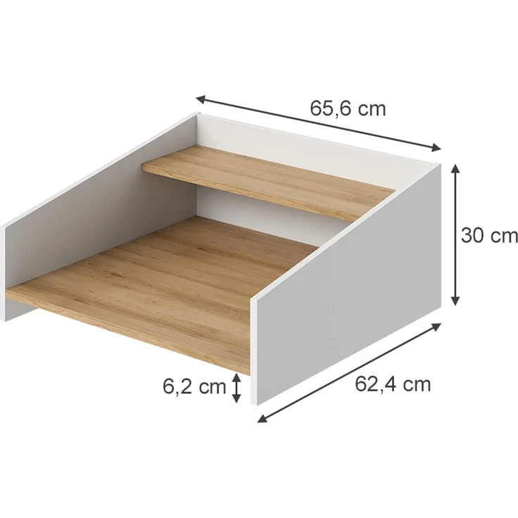 Aufsatzregal Viktor Artisan-Eiche/Weiß 65.6 x 30 cm Vicco – Bild 2