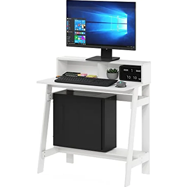 Furinno Simplistic A-Frame-Computertisch, Weiß – Bild 2