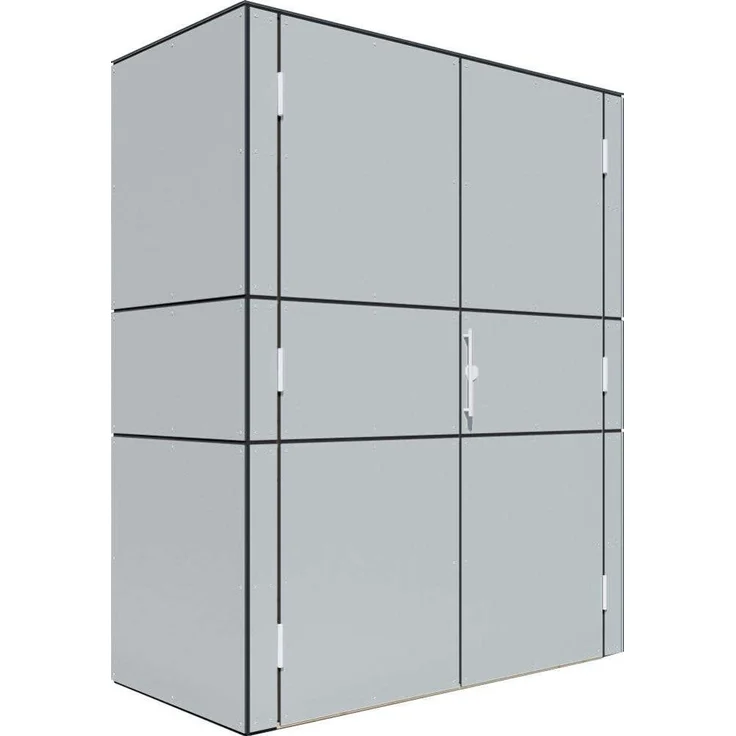 Alpholz Gartenschrank HPL Highboard aus Holz in Graumit 6 mm Wandstärke – Bild 2