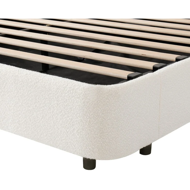Polsterbett mit LED-Beleuchtung, extra breites Kopfteil mit Spots und USB Anschlüssen, 180x200 cm, gepolsterter Kopfteil, Doppelbett, Frottee – Bild 10