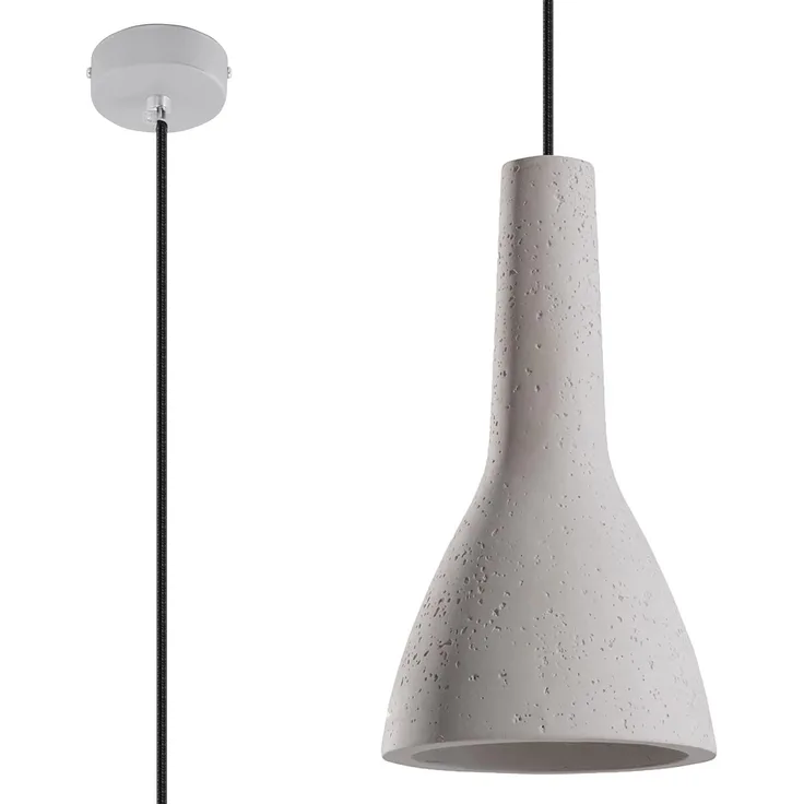 Pendelleuchte, Beton Weiß, H 100 cm