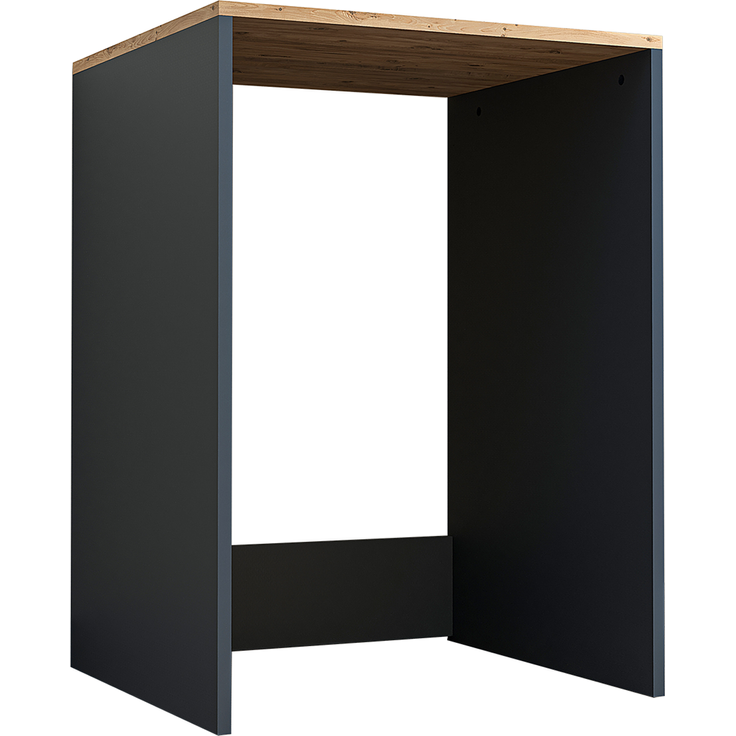Roomart Badezimmer Waschmaschinenschrank - SERIE ATLANTIC-IV- 65 cm breit, Badezimmerschrank für Waschmaschine – 65 × 90 × 60 cm – Weiß-Eiche oder Anthrazit-Eiche – platzsparend & modern • Anthrazit-Eiche – Bild 7