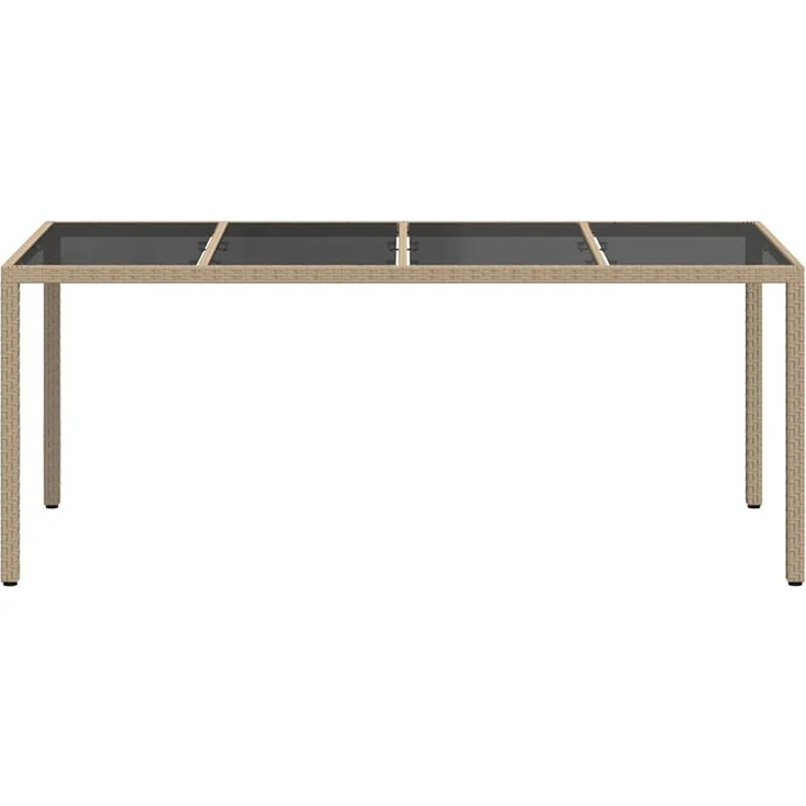 vidaXL Gartentisch Beige 190 x 90 x 75 cm Poly-Rattan 362550 – Bild 3