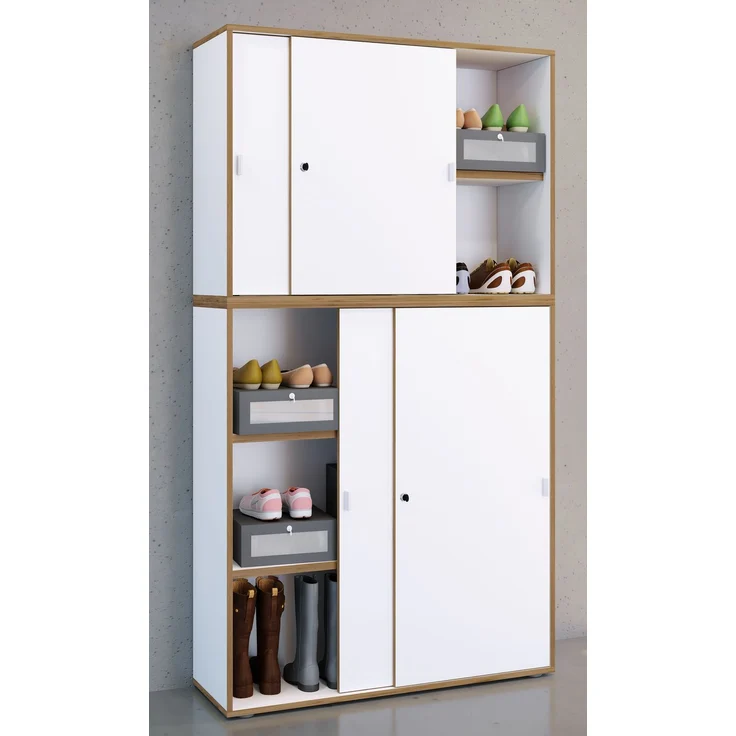 VCM Büroschrank Salia 920979 Weiß H. 183 x B. 100 x T. 37 cm – Bild 3