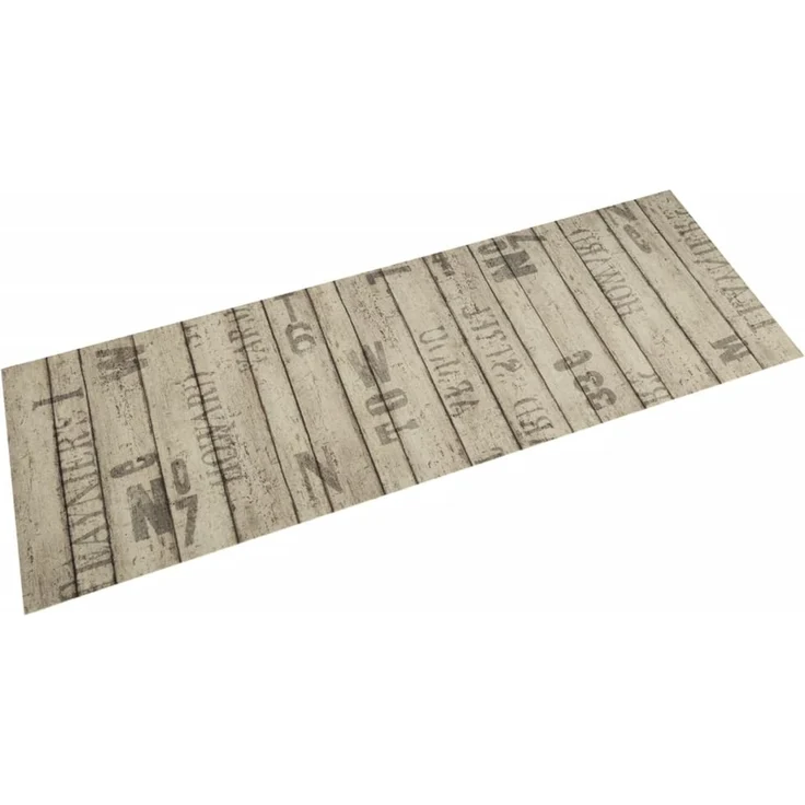 vidaXL Küchenteppich Waschbar Zaun 45x150 cm Samt 4005638 – Bild 1