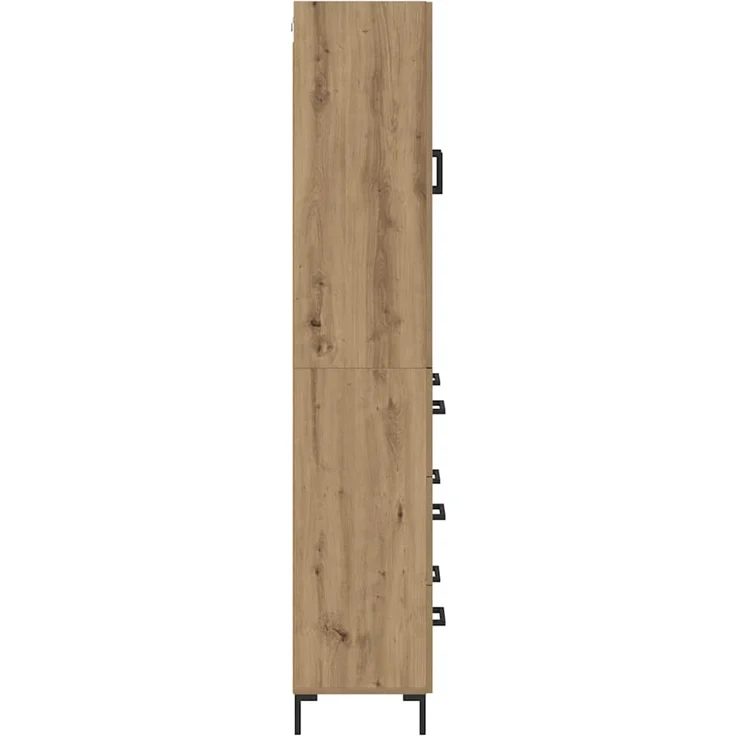 vidaXL Highboard mit Schubladen 2 pcs Artisan-Eiche Holzwerkstoff 3415887 – Bild 8
