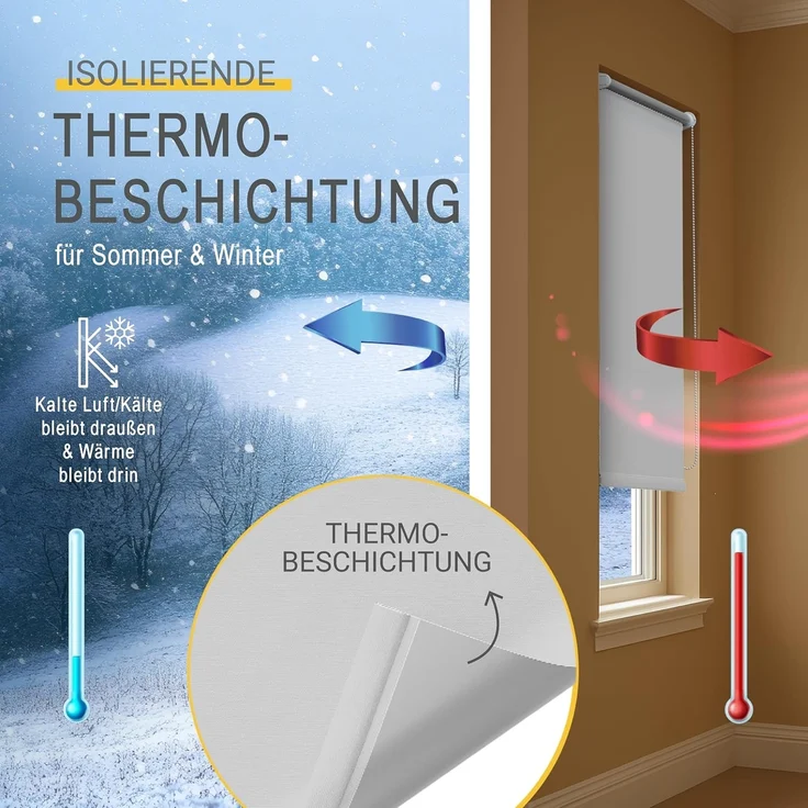 Sol Royal Thermorollo SolReflect T42 für Fenster & Türen Weiß, 160 x 40 x 3.1 cm – Bild 5