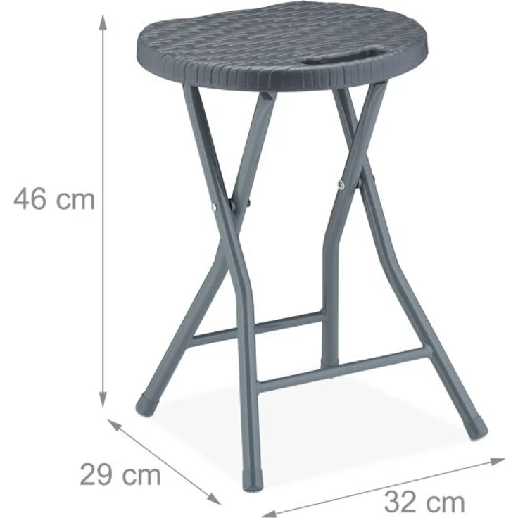 Rattan Klapphocker 2er Set – Bild 4