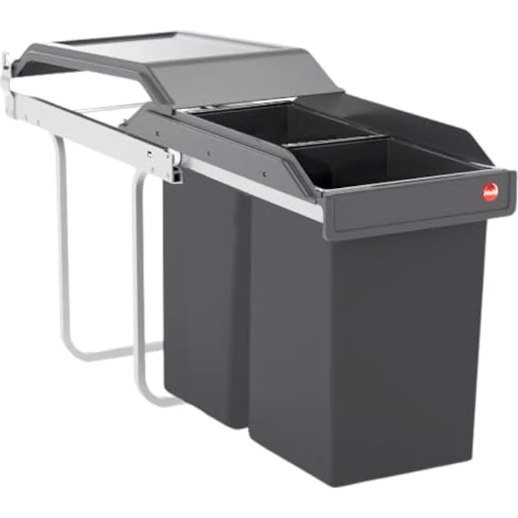 HAILO 3650101 Abfallsorter 30 (2x15) Liter TANDEM ab 30 cm Schrankbreite – Bild 2