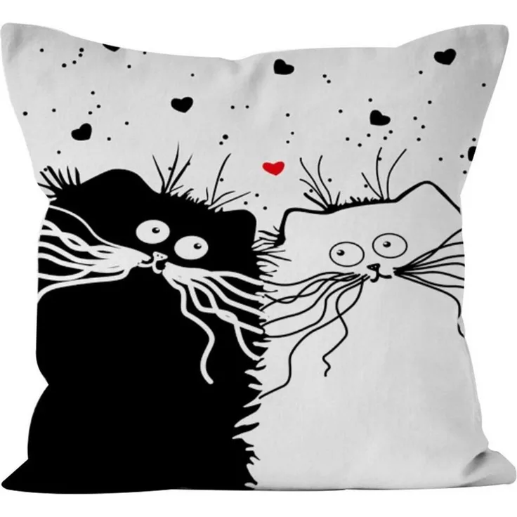 maDDma Dekokissen 1 Kissenhülle Katzenfreund, Motiv Katze 2