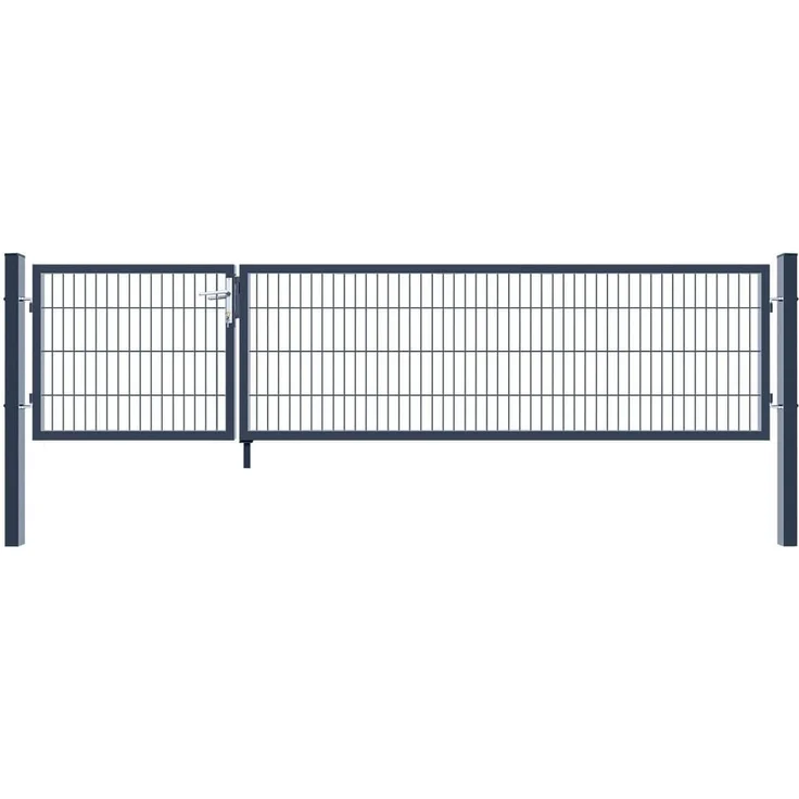 Home Deluxe Doppelflügel Gartentor ADITUS - Grün, feuerverzinkter Stahl, 350 x180 x6 cm – Bild 4