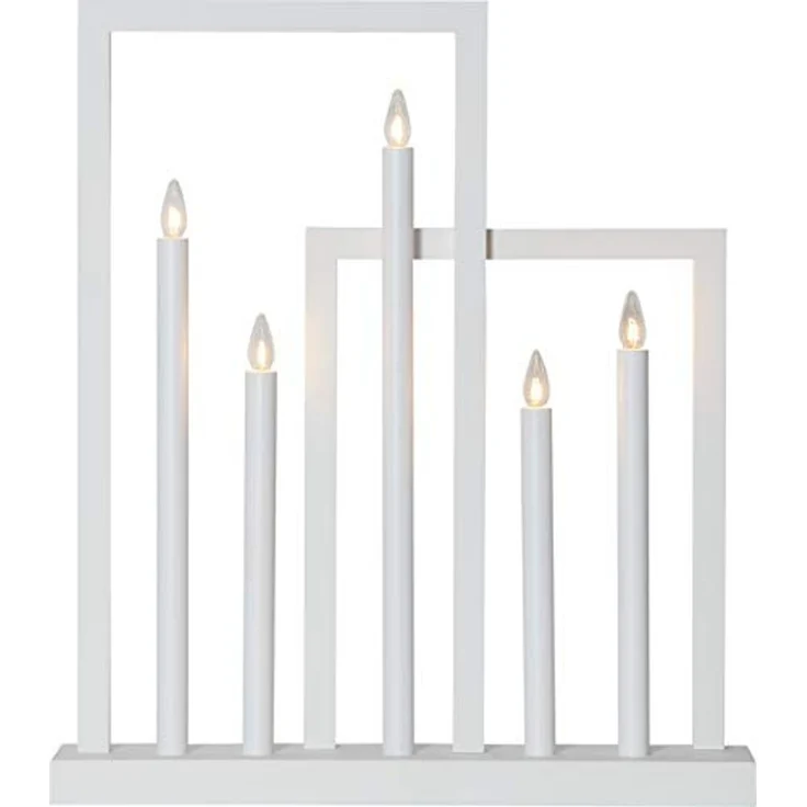 Fensterleuchter "Frame", Holz, weiß, ca. 45x51 cm – Bild 1