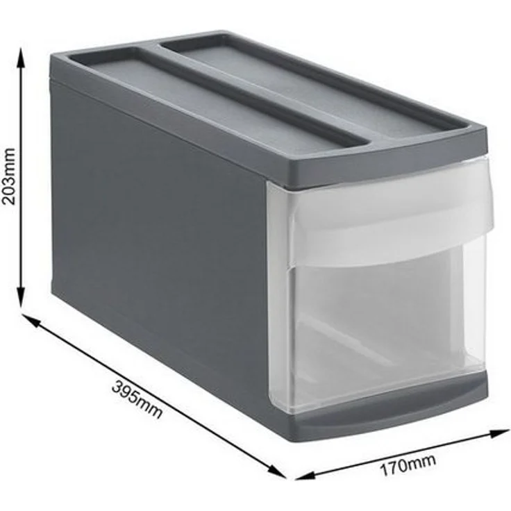 Rotho Schubladenbox Mono Systemix Slim 1 Schub anthrazit – Bild 4