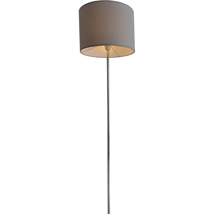 Stehlampe Wohnzimmer Textil Schirm Stehleuchte Schlafzimmer Stoff Grau 2051216 – Bild 6