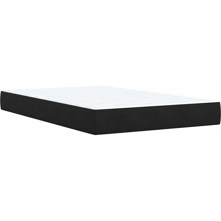 vidaXL Boxspringbett mit Matratze Schwarz 120x190 cm Samt 3287688 – Bild 7