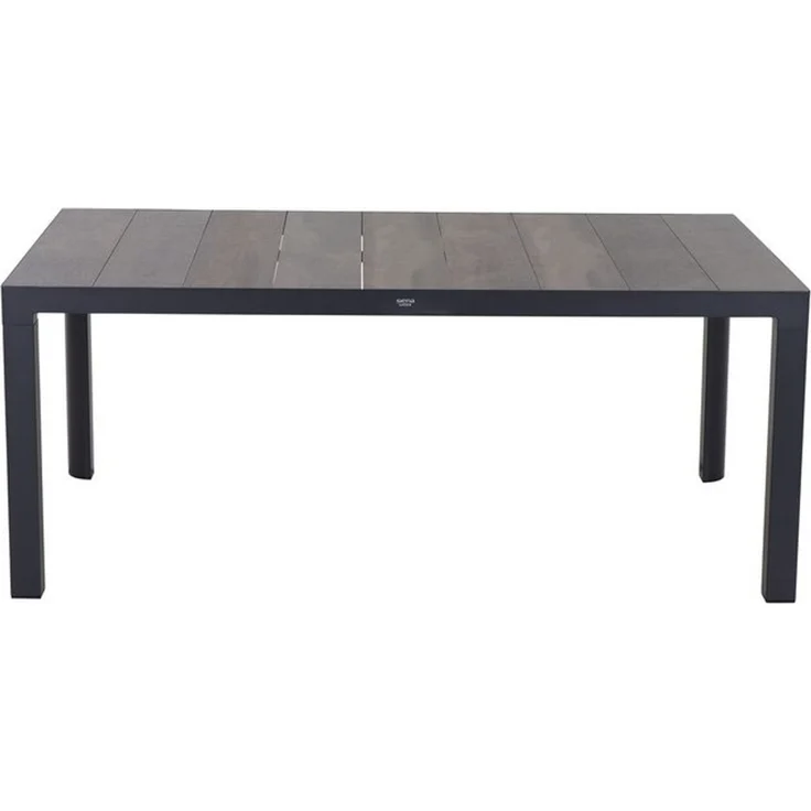 Siena Garden Silva Tisch 180 x 100 cm matt anthrazit / washed grey – Bild 4
