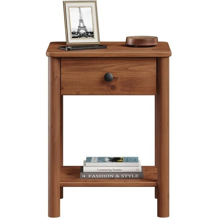 IDIMEX Nachtkommode APOANA, Nachttisch Nachtschrank modern Holz Kastanienfarben Nachtkommode skand – Bild 4