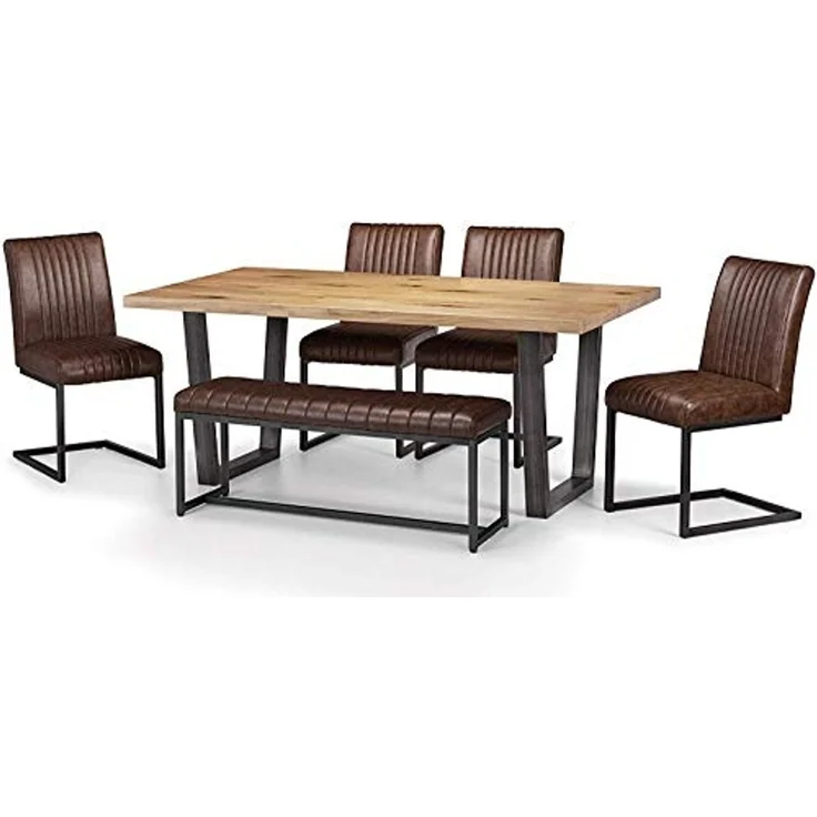 Julian Bowen Brooklyn Sitzbank, bezogen, braun – Bild 4