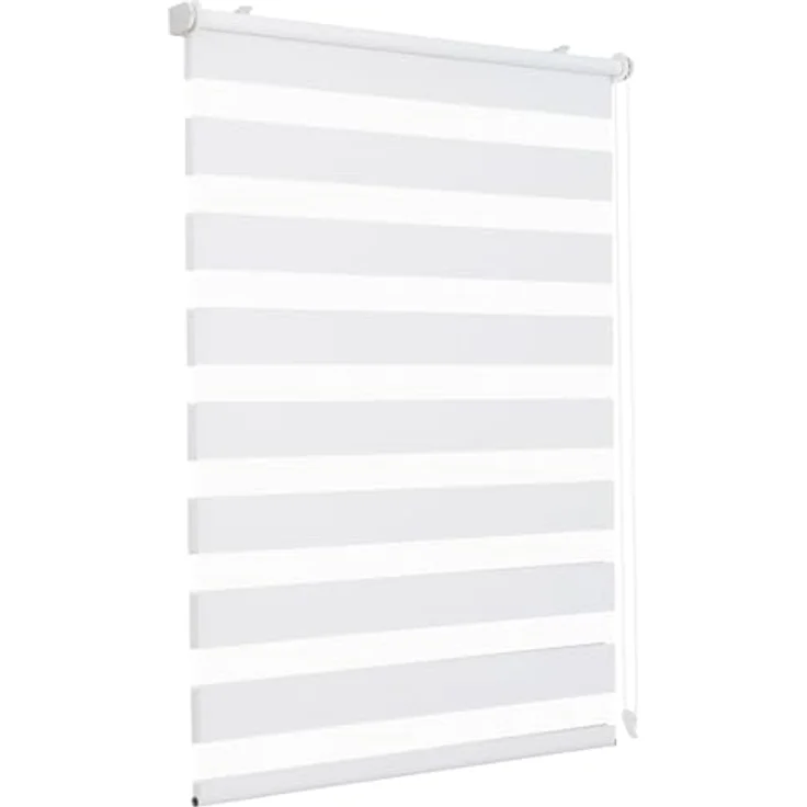 Sekey Doppelrollo Klemmfix ohne Bohren für Fenster, Doppelrollo 85 cm breit, Duo Rollo Jalousie Sonnenschutz, 85x130 cm, Weiß – Bild 2
