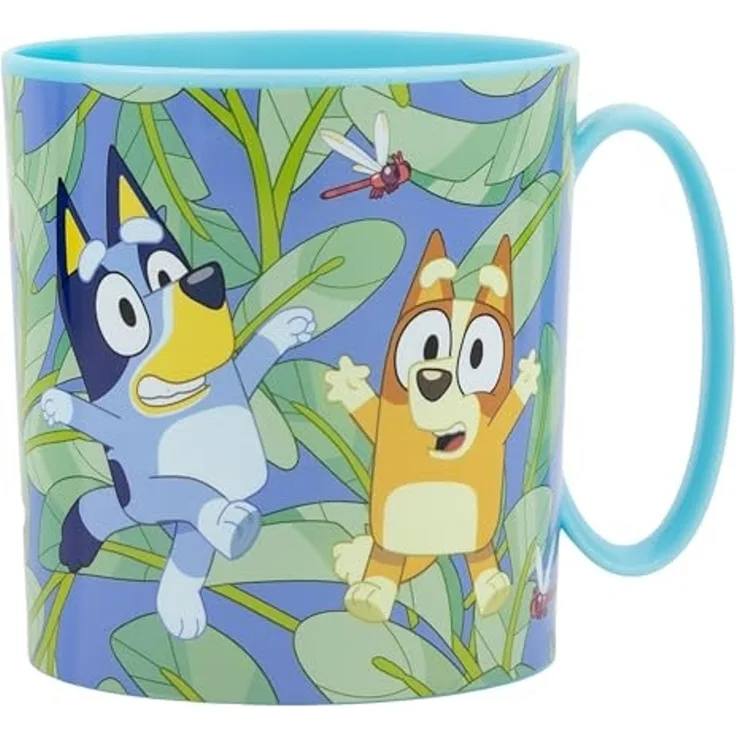 Bluey Becher - Mikrowellengeeigneter Kunststoffbecher 390 ml – für Kinder, 1-tlg, perfekt für Kinderhände dank der robusten Material