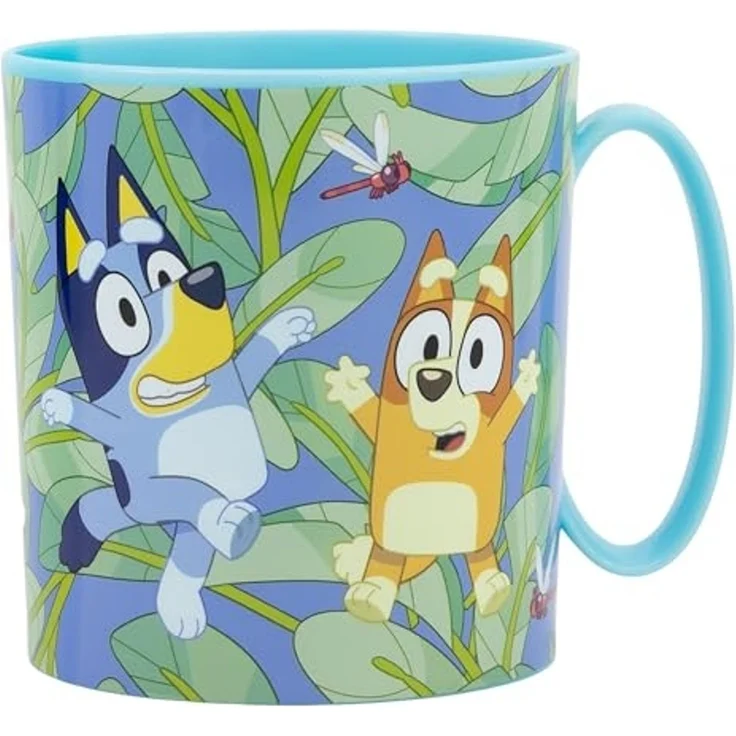 Bluey Becher - Mikrowellengeeigneter Kunststoffbecher 390 ml – für Kinder, 1-tlg, perfekt für Kinderhände dank der robusten Material – Bild 1