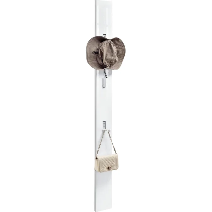 Wandgarderobe Hansnes mit 3 Klapphaken 165 cm Weiß [en. casa]
