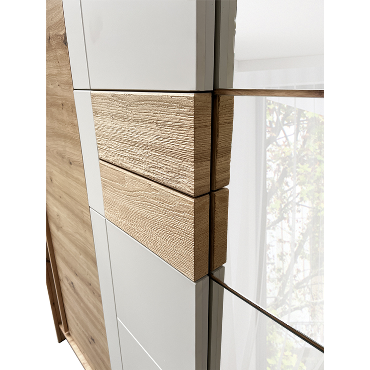 AVANTGARDE Schwebetürenschrank 200 cm mit Spiegel, Artisan/Kaschmir - Art. FADOME-AV-2-200 – Bild 4