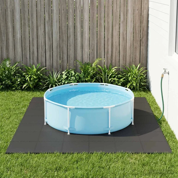 vidaXL Pool Bodenschutzmatte 40 Stk. Schwarz 14,4 m² EVA-Schaum 3433280 – Bild 1