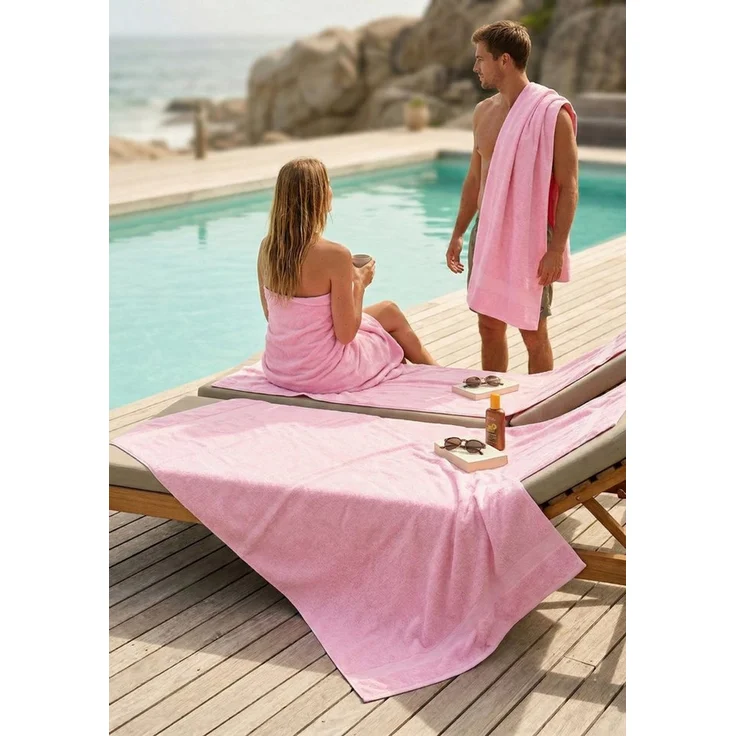Betz Badetuch 2 Stück Badetücher PALERMO Größe 100 x 200 cm, 100% Baumwolle (Set), Badetuch – Bild 2