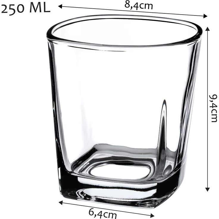 KADAX 6er-Set Gläser für Getränke, Wasser und Getränke, 250 ml – Bild 3