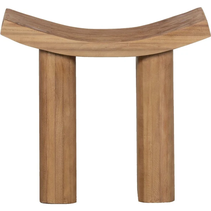 WOOOD Hocker Japan aus Paulowniaholz mit matter Schutzschicht B 50 x T 25 x H 45 cm, Tragkraft 110 kg,Pflegeleicht,sichtbare Maserung, einfach zu montieren – Bild 3