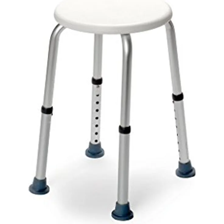 Drive Medical Duschhocker Dino, verstellbar, weiß, maximal 130 kg, Höhe 34-52 cm