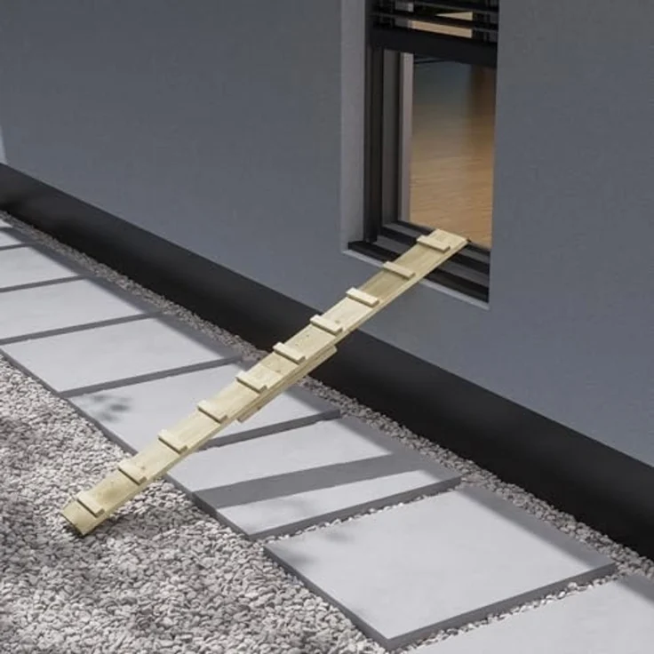 QLS Haustiertreppe Katzenleiter (VARIANTEN zur Auswahl), Katzentreppe Katzenstufe für Balkon 1,2 bis 6m mit Verbindungsstücken – Bild 2