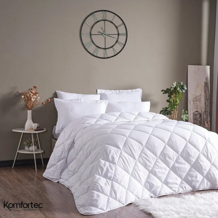 Komfortec Kunstfaserbettdecke,Bettdecken für Sommer und Winter, Ganzjahresdecke, Füllung: Polyester, Bezug: Mikrofaser, 135x200 cm, 155x220 cm und weiteren Größen, allergiker geeignet – Bild 1