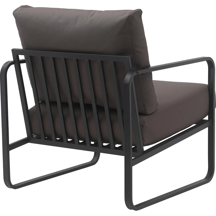 CLP Lounger Manea mit Metallgestell,braun Kunstleder – Bild 5