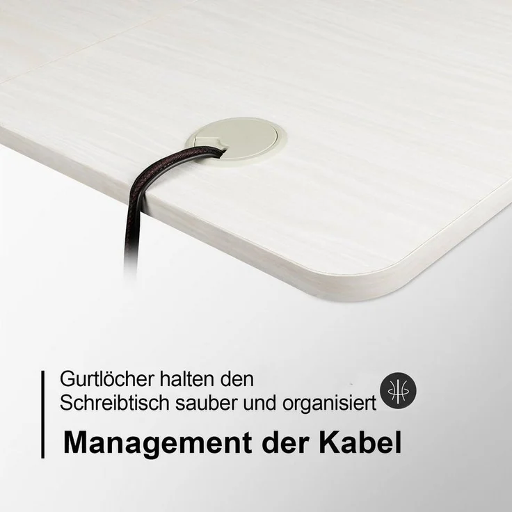 HOMALL Schreibtisch Höhenverstellbarer Elektrisch Schreibtisch, Vierteilige Tischplatte – Bild 2