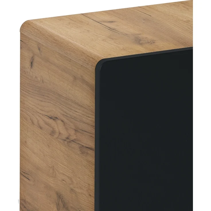 Badezimmer Hochschrank NEW-LUTON in seidenmatt anthrazit mit Wotan Eiche Nb, B/H/T ca. 35/170/32 cm – Bild 4