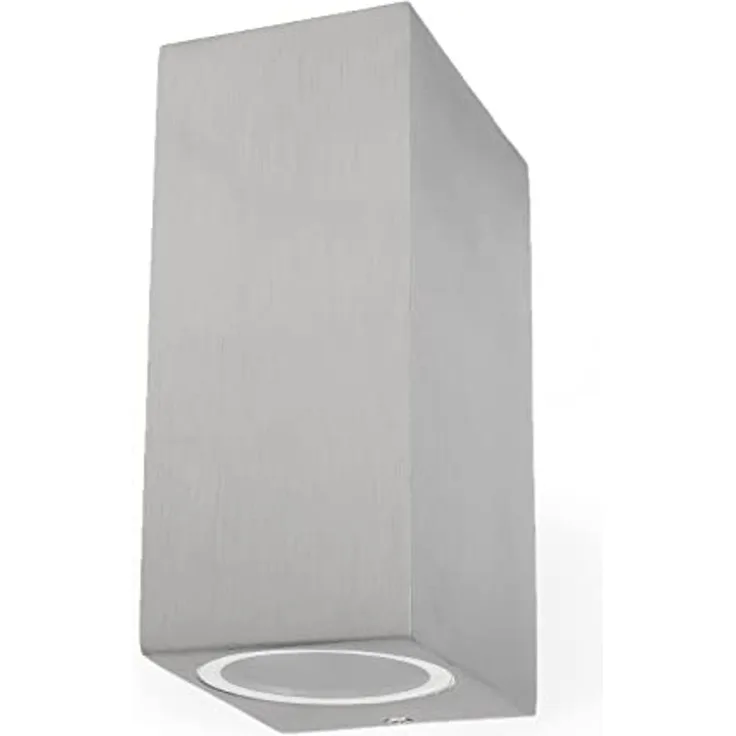 Grafner® Aluminium Wandlampe 37SQWB-2 poliert Wandleuchte Lichtschein Up&Down/Oben&Unten