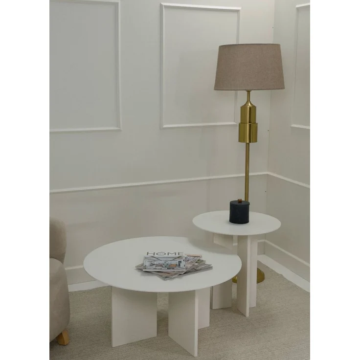 Skye Decor 'Leo (45 + 42) - Cream' Couchtisch-Set, Creme, 80 x 42 x 80 cm – Bild 3