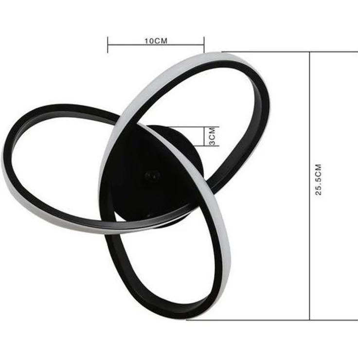 Nettlife LED Deckenleuchte Dimmbar 40CM Geometrie Design Wohnzimmer Deckenlampe fernbedienung, LED fest verbaut, Augenschutz – Bild 4