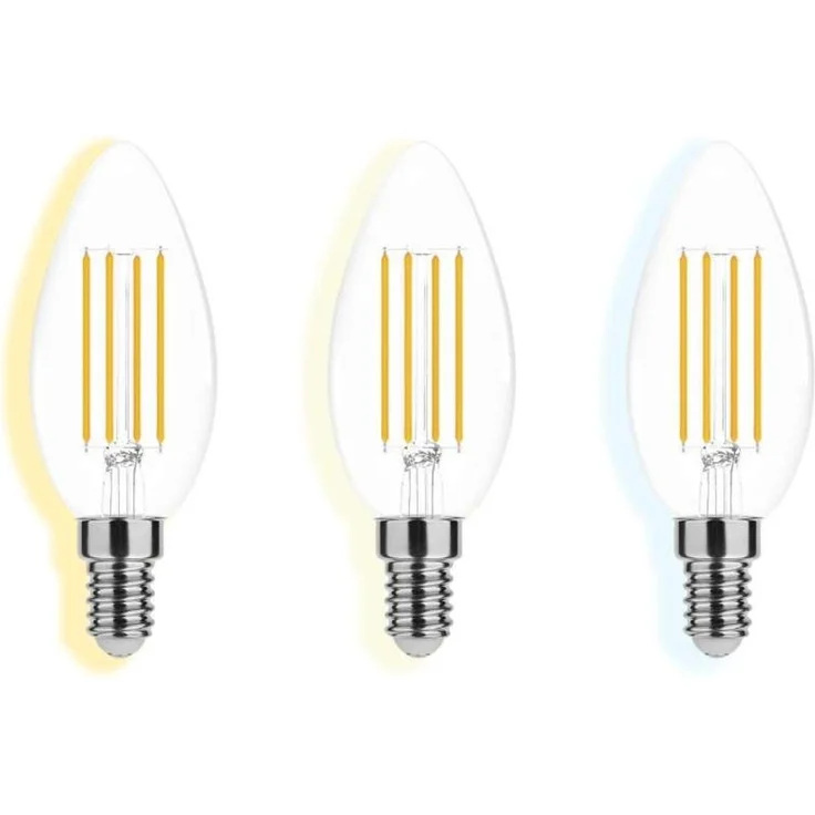 4w LED Candle Filament Leuchtmittel klarglas E14 Sockel| C35|Warmweiß|470 Lumen – Bild 1