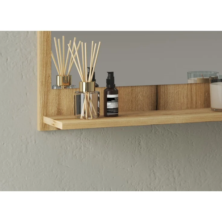 Badezimmer Spiegel Torsby in Eiche mit Ablage 60 x 75 cm – Bild 3