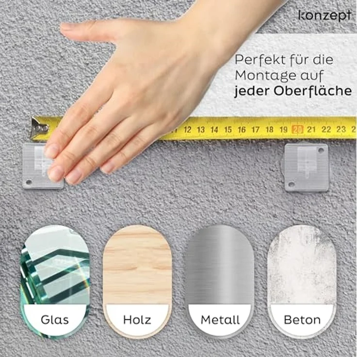 KONZEPT Klebehaken zur Befestigung für Katzennetz am Balkon, extra stark – transparent, Ideal für Katzen- und Dekonetze, Balkonverkleidungen, Lichterketten, leichte Vorhänge, Insektenschutzgitter, (100-St), Ohne Kleber, klein, Haken ohne Bohren, wetter... – Bild 5