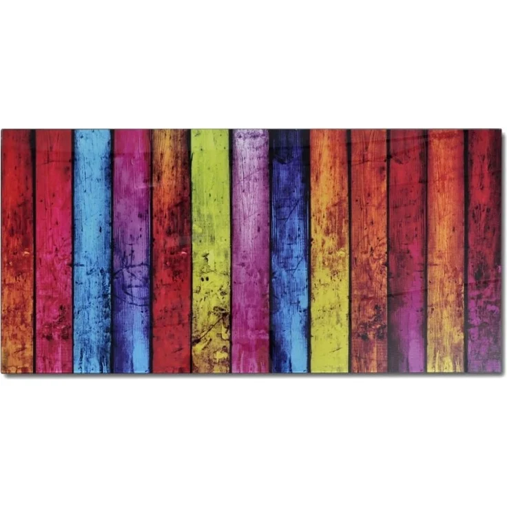 vidaXL Couchtisch mit Glasplatte Regenbogen-Aufdruck 241175 – Bild 7