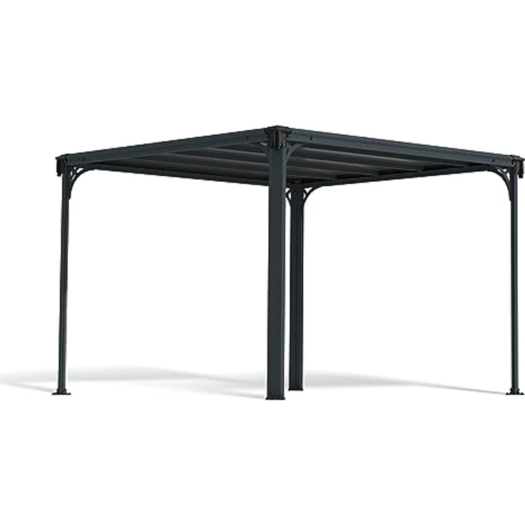 Palram - Canopia 'Milano 3000' Aluminium Pavillon, Anthrazit, 308 x 308 x 221 cm – Bild 2